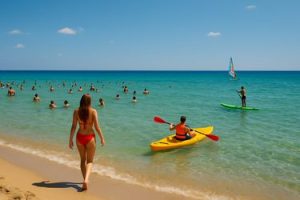 tengerparton strandolnak, eveznek